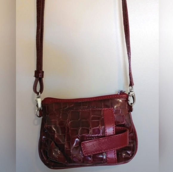 Brighton Y2K Burgundy Croc-Pattern Bag - Picture 6 of 6